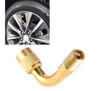 Adaptador de extensión de válvula de neumático de curva de 90 grados Adaptador de extensión de vástago de válvula de neumático de latón de 1 pieza para automóvil Moto Bicicleta Camión Bicicleta RV Sco
