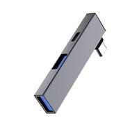 Adaptador de extensión de velocidad tipo C a +2 puertos USB con puerto USB 3.0 USB 2.0 para una amplia compatibilidad, adaptador tipo C