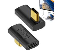 Adaptador de extensión tipo C, adaptador angular tipo C, adaptador USB 4.0 8K 40Gbps de alta definición - Adaptadores de computadora portátil de transmisión rápida para escuela, viajes, viajes de