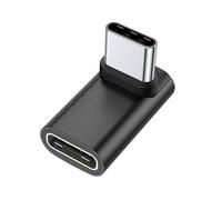 Adaptador de extensión tipo C de 90 grados USB C hembra a USB C macho, conector de sincronización de datos extendido, 40 Gbps, 100 W
