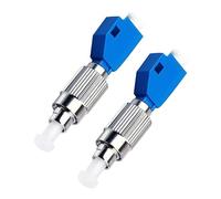 Adaptador de Fibra, Adaptador FC Macho a LC Hembra Conector de Adaptador de Fibra Híbrida para Cables de Fibra óptica Conector de Conversión de Puente Monomodo Pigtail Pequeña Brida(2 Piezas)
