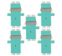 Adaptador de Fibra Óptica 5 Piezas Lc-lc Dúplex | Acoplador Monomodo 9/125, Montaje Compacto en Panel, Baja Pérdida 0,2 Decibelios, para Técnicos y Centros de Datos
