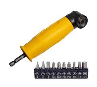 Adaptador de fijación de taladro de ángulos de 90 grados con 10 brocas y base de 10 ranuras para un fácil acceso en lugares difíciles de alcanzar ángulos