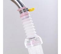 Adaptador de filtro telescópico giratorio de 360 grados con boquilla de pulverización que ahorra agua, extensor de grifo retráctil de PVC/PP para fregaderos con salida de <26 mm (rosa)