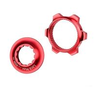 Adaptador de freno de disco de 6 pernos para ruedas de carretera MTB y ciclocross con soporte de pernos ISO 6 (B-rojo)