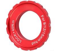 Adaptador de freno de disco de aleación de aluminio que convierte la interfaz de cubo de bloqueo central en soporte de seis pernos para aplicaciones de bicicleta de carretera y montaña (rojo exterior)