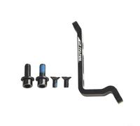 Adaptador de freno de disco de bicicleta de aleación de aluminio para montaje plano, para kit convertidor de soporte de pinza de bicicleta negro de 160 mm con tornillos de instalación