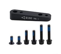 Adaptador de freno de disco de bicicleta para manillar plano con construcción de aleación de aluminio y sistema de montaje directo que soporta varios tamaños de disco de hasta 160 mm (soporte de freno