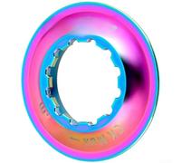 Adaptador de freno de disco de bloqueo central a 6 pernos, aleación de aluminio, mecanizado CNC, acabado anodizado, compatible con bujes de eje pasante QR de 9 mm y 12/15 mm (interior colorido)