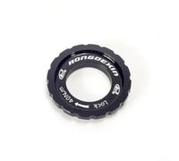 Adaptador de freno de disco de bloqueo central a 6 pernos, convertidor de aleación de aluminio CNC para cubo de bicicleta de carretera de montaña, negro, rojo, azul, dorado, verde, morado (negro)