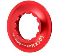 Adaptador de freno de disco de bloqueo central a seis pernos hecho de aleación de aluminio para bicicletas de montaña y bicicletas de carretera compatible con múltiples tipos de eje (rojo interior)