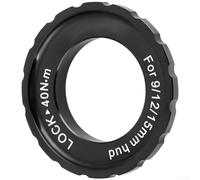 Adaptador de freno de disco ligero con bloqueo central a seis pernos hecho de aleación de aluminio para bicicletas de montaña y carretera, opción de color rojo (exterior negro)