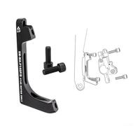 Adaptador de freno de disco ligero para bicicleta de carretera, montaje plano a poste, aleación de aluminio, compatible con rotores de 140 mm y 160 mm (delanteros de 140 mm)