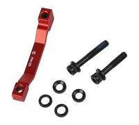 Adaptador de freno de disco para bicicletas, transición de soporte de horquilla de 160 mm a 180/203 mm para rotor, incluye pernos para la instalación (rojo 180 mm)