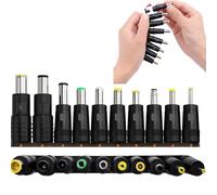 Adaptador de Fuente de alimentación CC Universal 8 en 1, 5,5 x 2,1 mm Hembra a Macho, Adaptador Hueco CC para portátil, con Conector CC Macho Hembra (10pcs)