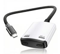 Adaptador de gafas AR, convertidor de carga USB C a AR, cable divisor de carga rápida PD de 100 W, salida de video de 8K a 60 Hz, hub de carga y reproducción para xreal, viture, rayneo air 4 Pro