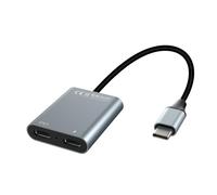 Adaptador de gafas AR/VR tipo C, gris plateado, 2 en 1 PD de 100 W, base de carga y transferencia de datos, compatible con múltiples dispositivos, Plug and Play