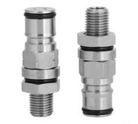Adaptador de gas Ball Lock con 1/4 pulgadas para mamparo BSP para dispensadores de cerveza casera y componentes de distribución de línea de bebidas (1 juego)