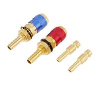 Adaptador de gas para soldadura WIG 8 mm refrigerado por agua con acoplamiento y conector rápido 2 piezas