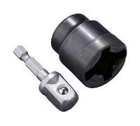 Adaptador de gato de tijera: conector de acero de servicio pesado, enchufe compatible con la llave de impacto, acabado resistente a la corrosión | Accesorio de elevación de neumáticos para la reparaci
