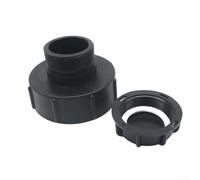 Adaptador de gestión de agua IBC con cubierta a prueba de fugas, conecta roscas S100 x 8 a S60 x 6, ideal para varios usos (B)