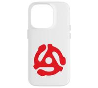 Adaptador de grabación de 45 RPM Retro Vintage Tocadiscos Rojo Carcasa para iPhone 14 Pro