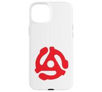 Adaptador de grabación de 45 RPM Retro Vintage Tocadiscos Rojo Carcasa para iPhone 15 Plus