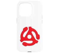 Adaptador de grabación de 45 RPM Retro Vintage Tocadiscos Rojo Carcasa para iPhone 15 Pro