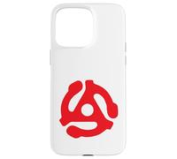 Adaptador de grabación de 45 RPM Retro Vintage Tocadiscos Rojo Carcasa para iPhone 15 Pro Max