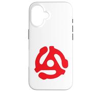 Adaptador de grabación de 45 RPM Retro Vintage Tocadiscos Rojo Carcasa para iPhone 16
