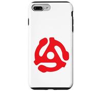 Adaptador de grabación de 45 RPM Retro Vintage Tocadiscos Rojo Carcasa para iPhone 7 Plus/8 Plus