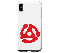 Adaptador de grabación de 45 RPM Retro Vintage Tocadiscos Rojo Carcasa para iPhone XS Max