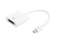 Digitus Adaptador Mini DisplayPort a DVI-I (24+5) Full HD 60Hz 1920×1080 Blanco 15 cm