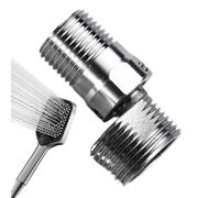 Adaptador de grifo - 1 pieza Adaptador de aireador giratorio para conectar manguera de jardín - Adaptadores de fregadero a manguera giratorios de acero inoxidable para cocina y baño, acabado cromado