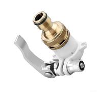 Adaptador de grifo 3 en 1 para lavadora, conexión rápida, mecanismo de bloqueo a prueba de fugas, se adapta a grifos redondos de 16 mm a 18 mm, salida de lavabo antigua, fácil instalación sin