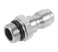 Adaptador de Grifo a Manguera 14mm Acero Inoxidable Conexión Rápida | Acoplamiento Plata, Resistencia a Impactos, Uso en Fregadero y Boquilla, para Hogar y Mantenimiento