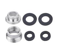 Adaptador de grifo de 2 piezas macho Rosca Adaptador de grifo aireador Conector reductor de tubería reductor de 22 mm a 16 mm Conector de grifo de cocina