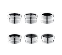 Adaptador de grifo de cocina de 18/20/22/24 mm a 22 mm con arandela de metal, macho y hembra, conector de aireador de grifo de ahorro, accesorios de baño, juego de adaptadores, 6 piezas