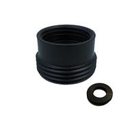 Adaptador de grifo de latón, adaptador de aireador de grifo G1/2 a G3/4 pulgadas, conector de rosca para lavadora, lavavajillas, jardín (negro)