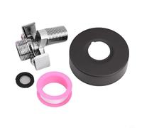 Adaptador de grifo de pared de pie curvado en ángulo ajustable de 40 grados para grifo de baño y cocina, construcción de cobre, diseño que ahorra espacio (cubierta gris)