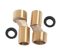 Adaptador de grifo de pie curvo, conector de cabezal de ducha para grifos de baño, válvula de ángulo de latón montada en la pared para cocina, baño, lavado de mascotas, dorado, 46 x 20 mm (estilo E