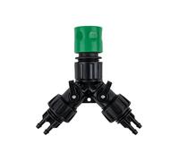 Adaptador de grifo de riego por goteo distribuidor de jardín de 4 vías 1/4 | Este adaptador de grifo de 4 vías conecta hasta cuatro mangueras para ejecutar múltiples líneas de riego simultáneamente.