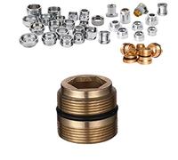 Adaptador de grifo de varios tamaños, accesorio de manguera de fregadero para grifo, grifo de extensión adecuado para conectar fregadero, cocina, baño, grifo de jardín (integrado de 21/25 a 27T transformar macho 55/64 a 27T)