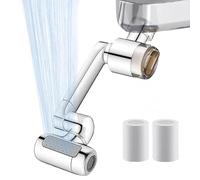 Adaptador de grifo giratorio 1080, extensor de grifo giratorio 1080, 4 modos de agua, 4 modos de agua y filtro integrado para lavarse las manos, el cabello y la cara, ajuste universal para la mayoría