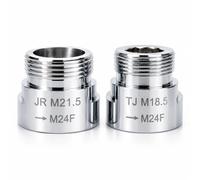 Adaptador de grifo M18.5 / M21.5 a rosca hembra M24 - Adaptador para aireadores ocultos (Cache Aerator) - Apto para regulador de chorro, ahorro de agua y filtro de agua