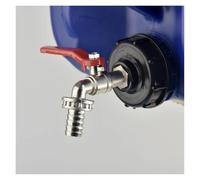 Adaptador de grifo tanque IBC, rosca gruesa S60*6 a latón/aleación, 16 mm, conexión rápida, repuesto válvula for jardín y hogar(C)