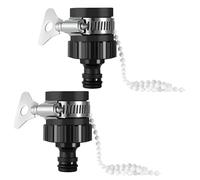 Adaptador de Grifo Universal,2 PCS Adaptador de Toma de Conexión Rápida Conector Grifo Ajustable Adaptador Manguera Reutilizable Conector de Grifo para Grifo de 15 mm-20 mm de Diámetro