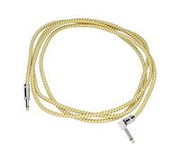 Adaptador de Guitarra, Cable de Audio Resistente a la Oxidación Macho a Macho para Altavoces de Batería de órganos Bajos Eléctricos(Patrón amarillo, 3 metros)