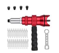 Adaptador de herramienta de remache alto cabezal de conversión con 100 remaches que mejora la estabilidad del agarre para el juego de herramientas profesionales de remache de trabajo de metal