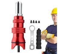 Adaptador de herramienta de tuerca Rivet, juego de adaptadores de taladro remache | Adaptador de herramientas de murmullo de remache inalámbrico | Accesorio para herramientas ligeras con 4 cabezales